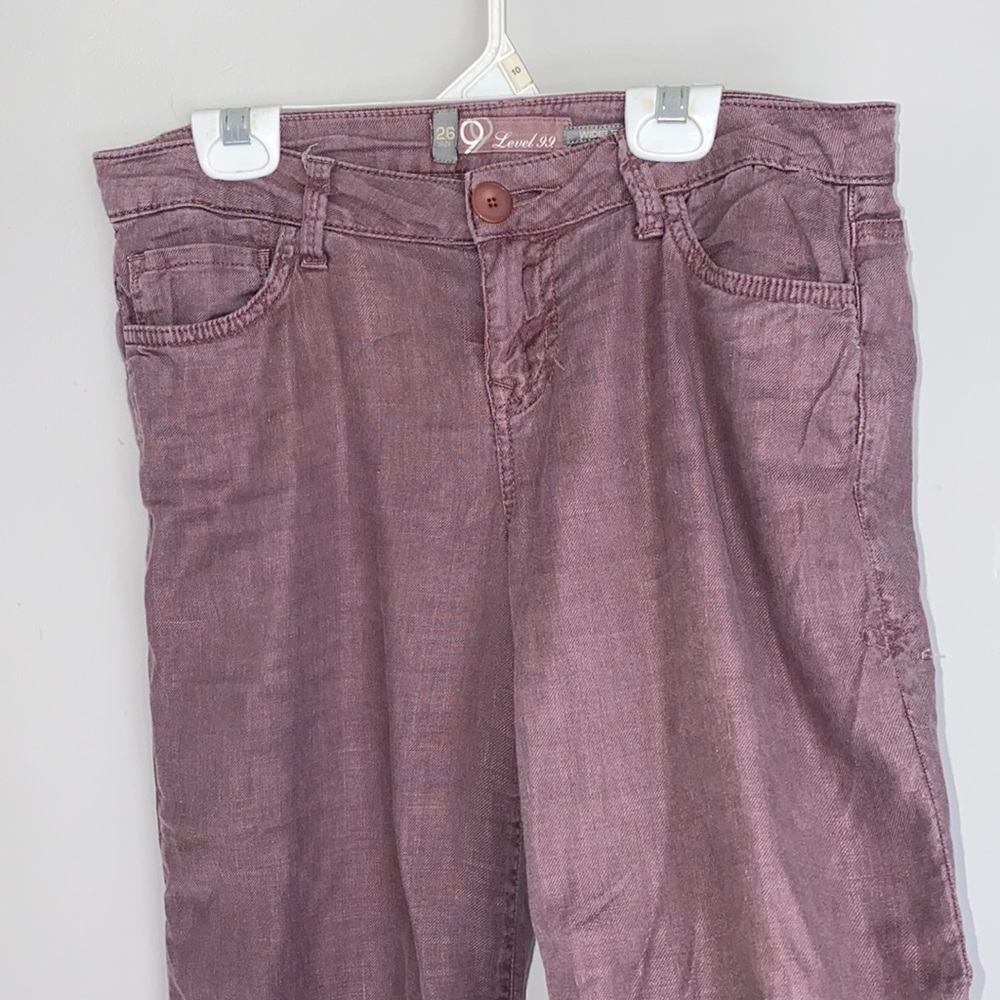 LEVEL 99 WIDELEG PURPLE PANTS SIZE 26
